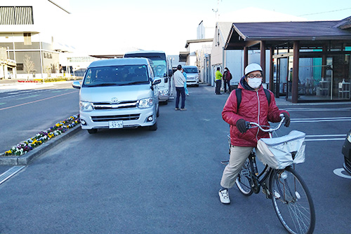 作業を終了して帰宅します